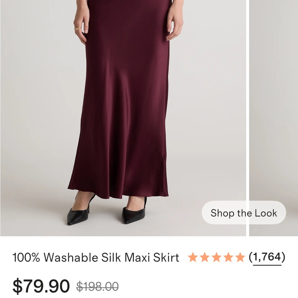 Quince wine tasting re Silk Maxi Skirt size medium nwt
